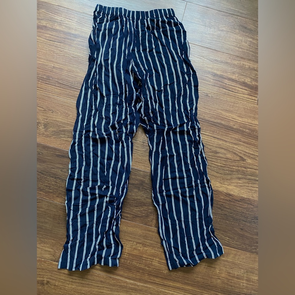 Brandy Melville navy striped pants
